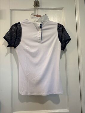 Le Fash Paulo Alto short sleeve show shirt with Navy Mesh Sleeves